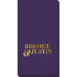 Ampersand Stacked Couple Guest Towels